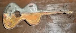 Vintage Edward Oliver Metal Art Guitar Signed 33 X15 X2.5 3D Canada Brutalist. Fixed Price $70.00.