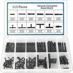 Vacuum Connector Assortment Line Fittings Kit 113PCS 12 Sizes, Tube. Fixed Price $12.68.