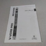Behringer V-verb REV2496 Processor User Manual Only. Fixed Price $9.99.