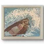 BLESSED#1204 Canoe Ocean 11X14 Original Canvas Abstract Art. Fixed Price $100.00.