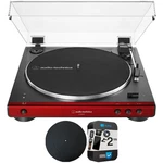 Audio-technica AT-LP60XBT-RD Belt-drive Bluetooth Turntable + Mat & 2YR Warranty. Fixed Price $306.90.