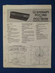 Crown PCC-160 Phase Coherent Cardioid Owner Manual Original Factory Issue. Fixed Price $16.56.