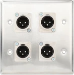 Pro Co WP2012 Double Gang (4) Xlrm Latching Wall Plate. Fixed Price $53.99.