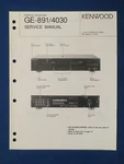 Kenwood GE-891 GE-4030 Eq Service Manual Factory Original The Real Thing. Fixed Price $17.73.