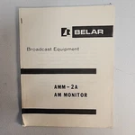 Belar Amm- 2A Monitor Instruction Manual. Fixed Price $19.77.