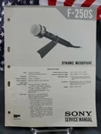 Original Sony Service Manual 1980 Dynamic Microphone F-250S Fast Shipping!!!. Fixed Price $11.00.