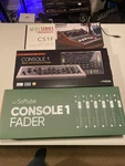Softube Console 1 + Fader W/wood Desktop Stand Controllers. Fixed Price $600.00.