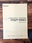 Roland RSP-550 Signal Processor Owner / User Manual *original*. Fixed Price $24.97.