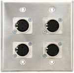 Pro Co WP2011 Double Gang (4) Xlrf Spring Retention Wall Plate. Fixed Price $57.11.