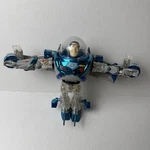 Vintage Buzz Lightyear Metal Morpher Pixar Toy Story Clear Blue Transformer Ship. Fixed Price $18.39.