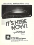 Vtg 80S D-250 Digital Delay Magazine Print Pinup Page Advanced Audio Designs. Fixed Price $7.99.