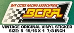 Bay Cities Racing Association - Vintage Original Vinyl Decal Sticker. Fixed Price $6.52.