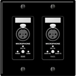 Rane RAD1 Microphone Wall Plate For Hal Audio Systems (2-GANG; Black). Fixed Price $300.00.