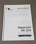 Nakamichi Noise Reduction System NR-200 Service Manual D-4297. Fixed Price $64.95.