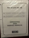 Rane Me 15 And 30 Graphic Equalizer Service Manual. Fixed Price $24.95.