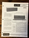Altec Model 1650 Equalizer Owner / Operating Manual *original*. Fixed Price $19.97.