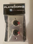 Plateworks Pro Co WP1007 1/4" Single Gang (2) Trs Female Latching Wall Nip. Fixed Price $22.95.