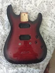 Schecter Demon 6 Solid Body Guitar Crimson Red Burst Finish. Fixed Price $375.00.