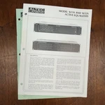 Vintage Altec 1651A - 1652A Active Equalizers Operational Manual And Schematics. Fixed Price $30.00.