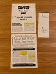 Lot Of 3 Bbe Barcus Berry Electronics Model 402 802 Sonic Processors Audio Sheet. Fixed Price $14.99.