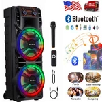Dual 12" Subwoofers Portable Bluetooth Speaker Heavy Bass Audio Dj Party Outdoor. Fixed Price $125.99.