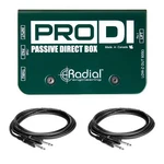 Radial Engineering Prodi Direct Box Bundle With Instrument Cables. Fixed Price $134.99.
