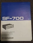 Pioneer SF-700 Electronic Crossover Service Manual Original. Fixed Price $49.99.
