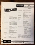 Altec Model 1591A Compressor Owner / Operating Manual *original* #2. Fixed Price $29.97.