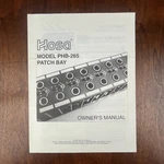 Vintage Hosa Model PHB-265 Patch Bay Owner's Manual. Fixed Price $20.00.